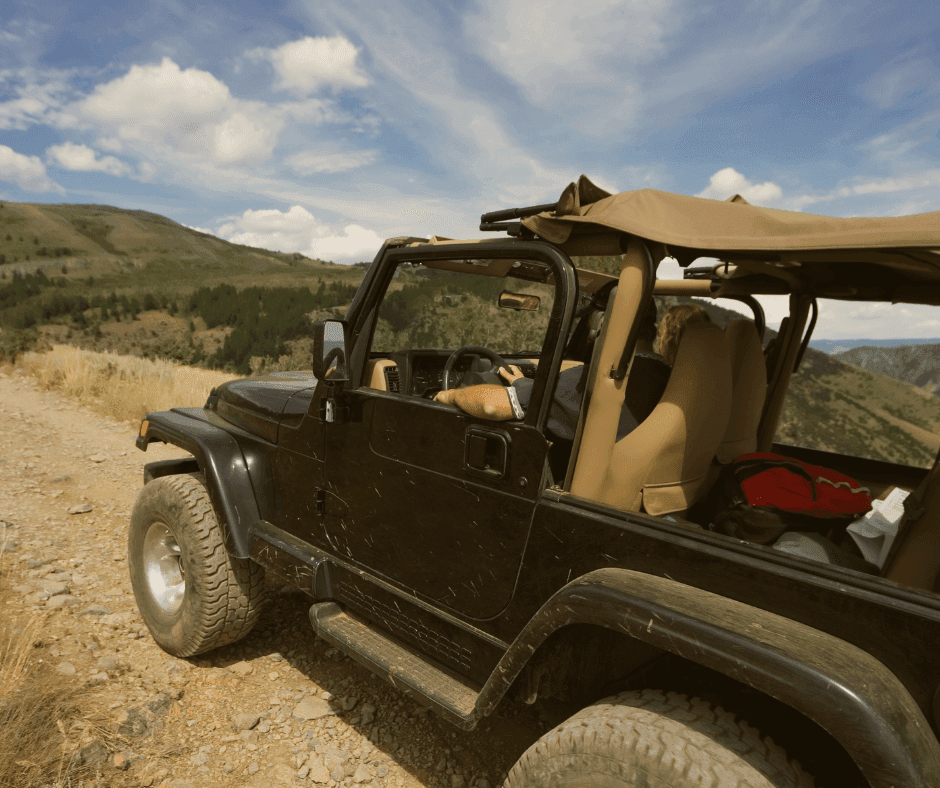 Guests on route for an adventure with a Jeep Safari in Corfu, one of the best ways to explore the island’s landscapes. 