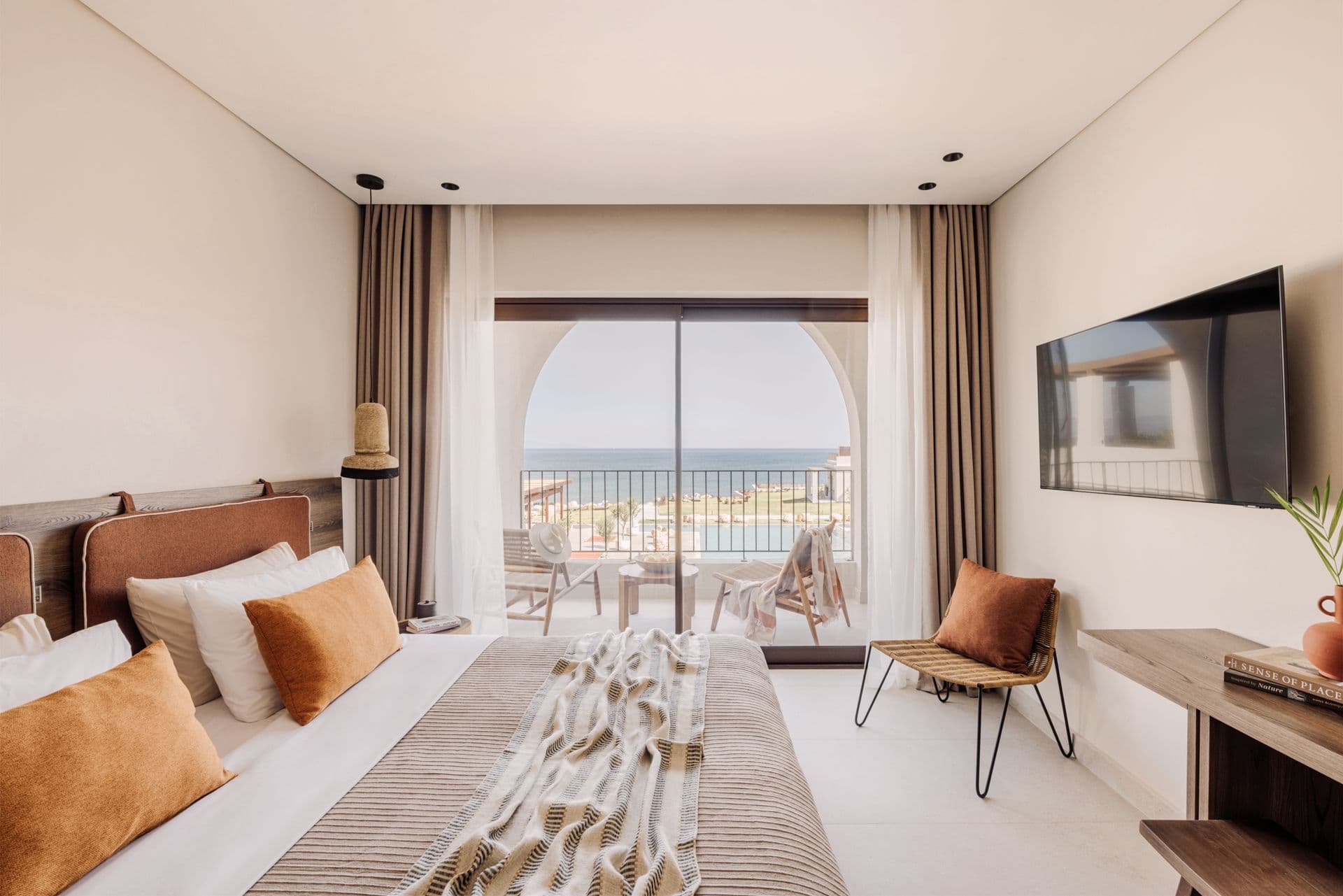 Superior Double Room Sea View at Cabo Hotel Corfu overlooking the Ionian Sea